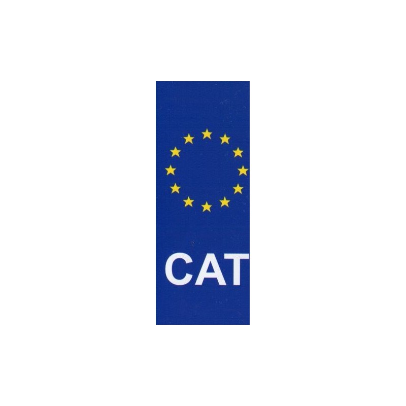 Autocollant immatriculation CAT 