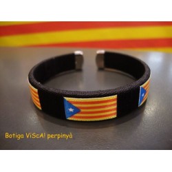 Bracelet noir estelada drapeau indépendantiste catalan 
