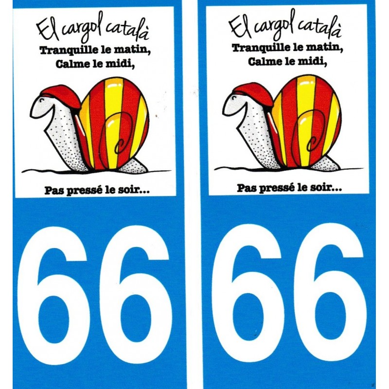 stickers (2) for the car with the catalan snail 