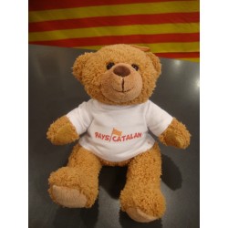 Peluche ourson brun avec tee-shirt Pays catalan