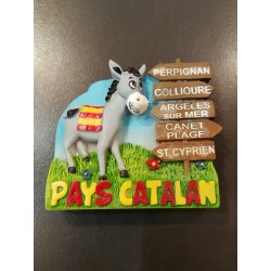 Magnet catalan donkey grey Pays catalan