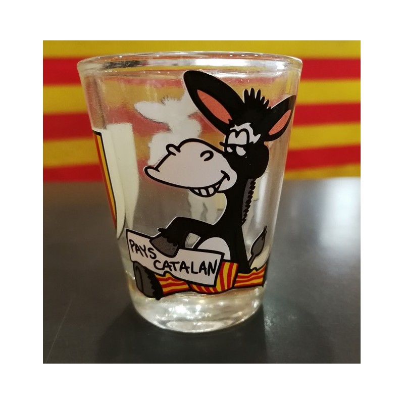 Verre à liqueur âne catalan