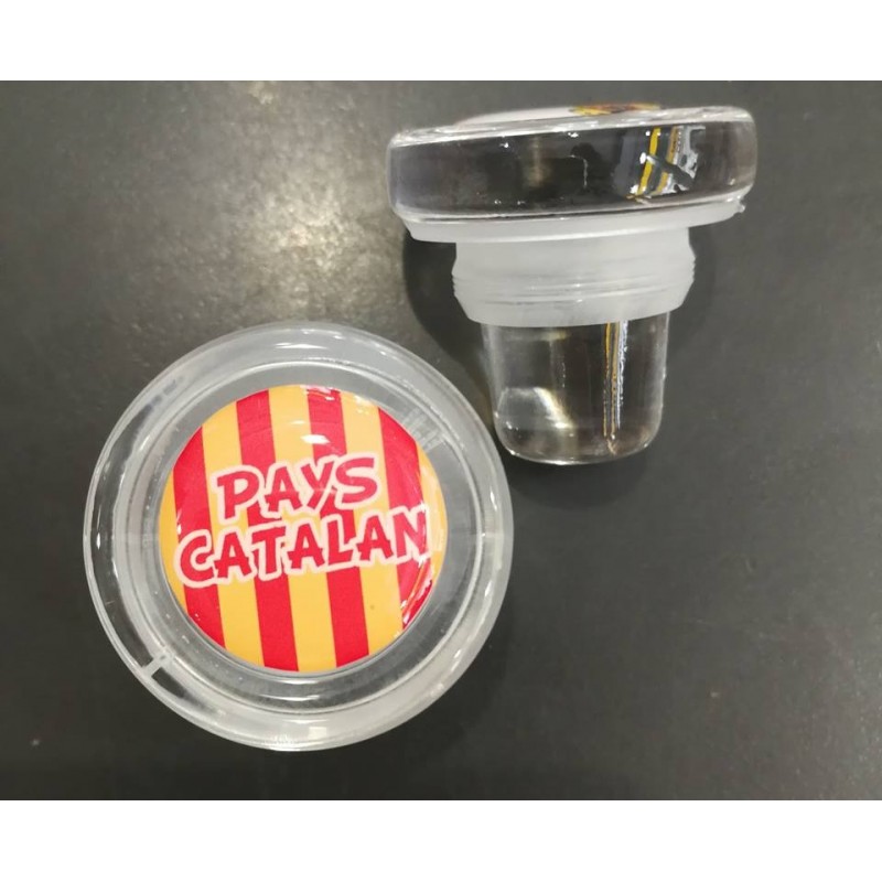 wine bottle stopper with the catalan flag