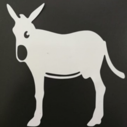 Sticker donkey white