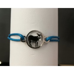 Bracelet with Catalan donkey blue