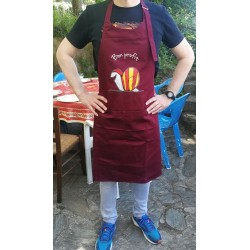 Apron burgundy  with...