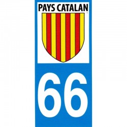 Sticker for the license plates of motorcycles with pays catalan