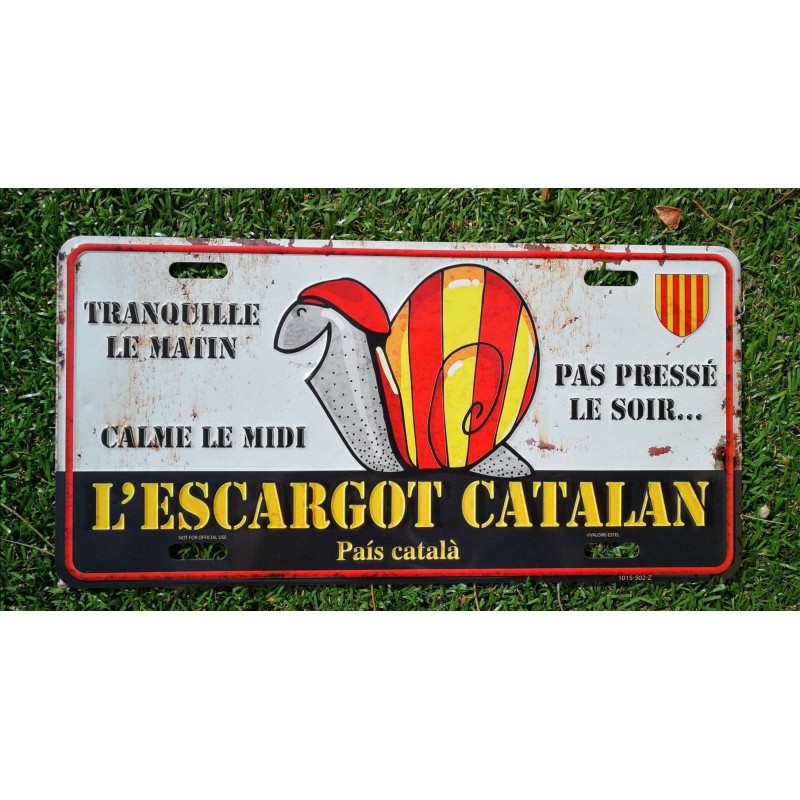 Plaque en alu escargot catalan