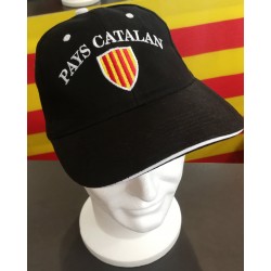 Casquette noire Pays catalan et blason catalan