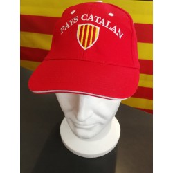 Casquette rouge Pays catalan et blason catalan