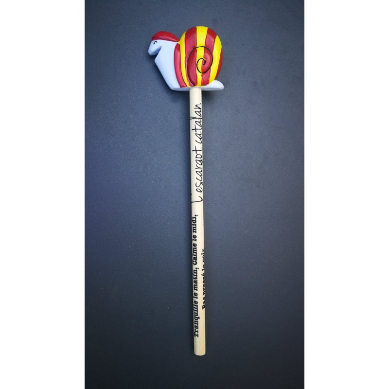 Pencil with catalan snail