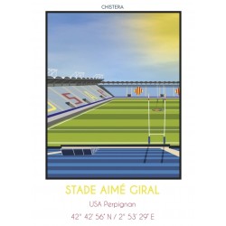 Affiche stade Aimé Giral 50x70cm