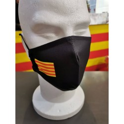 Masque Barrière noir drapeau catalan