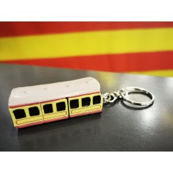 Porte-clés du petit train jaune en pvc