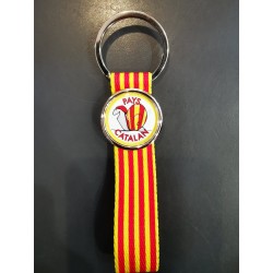 Porte-clés escargot ruban catalan