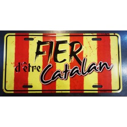 Plaque en alu fier d'être catalan