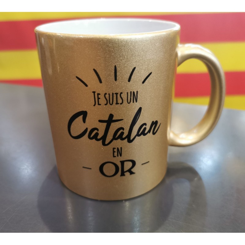 Mug Je suis un catalan en or