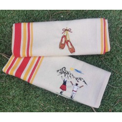 Drap de cuina brodat amb les vigatanes