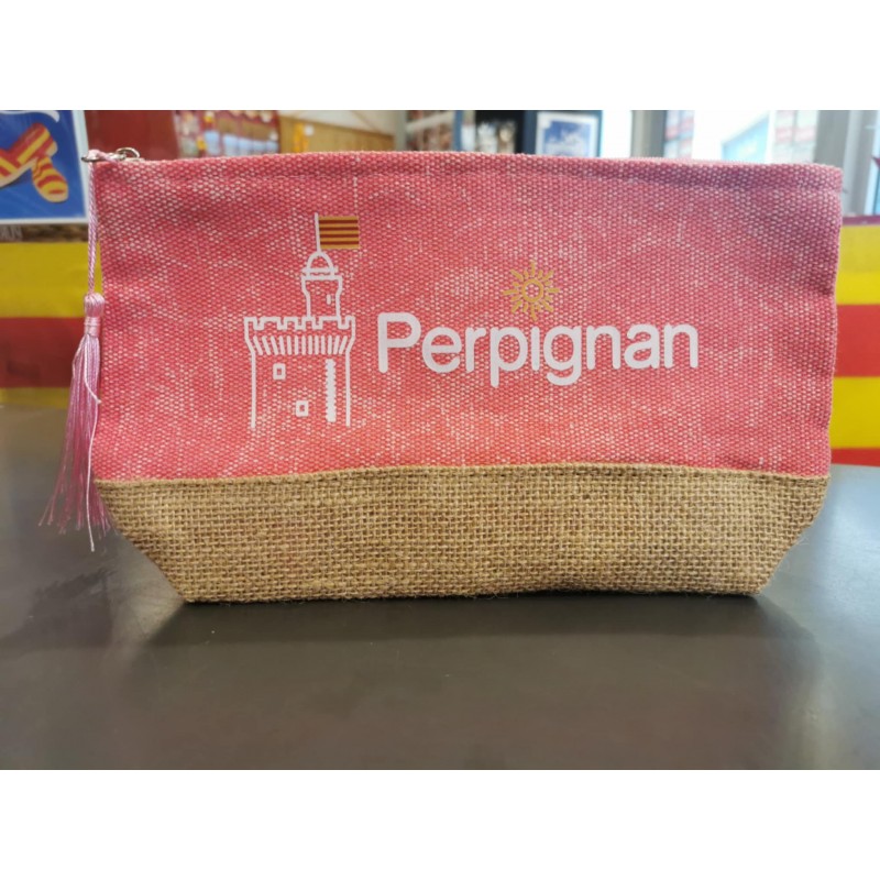 Pochette Perpignan rose bi matière