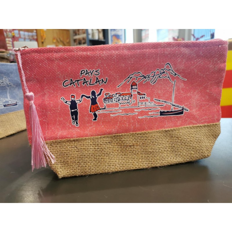 Zipped Pouch Pays catalan pink