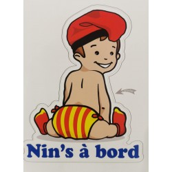 Autocollant nin's à bord