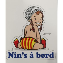 Autocollant nin's à bord fille