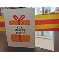 Carte d'anniversaire paquet cadeau