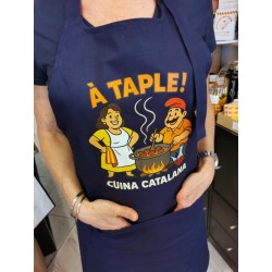 Tablier cuina catalane bleu marine