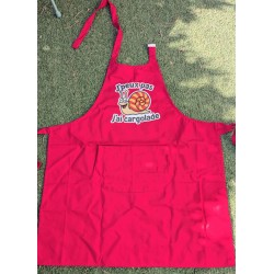 Apron red with catalan...