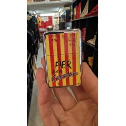 Briquet Fier d'être catalan métallique argenté