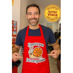 Apron red with catalan...