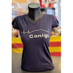 Tee-shirt  femme  Canigó pulsations bleu