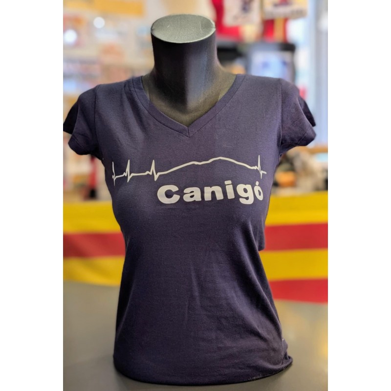 Tee-shirt  femme  Canigó pulsations bleu
