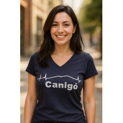 Tee-shirt  femme  Canigó pulsations bleu