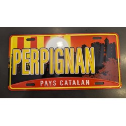 Plaque Perpignan en alu