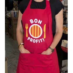 Tablier rouge Bon profit
