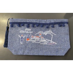 Zipped Pouch Pays catalan blue