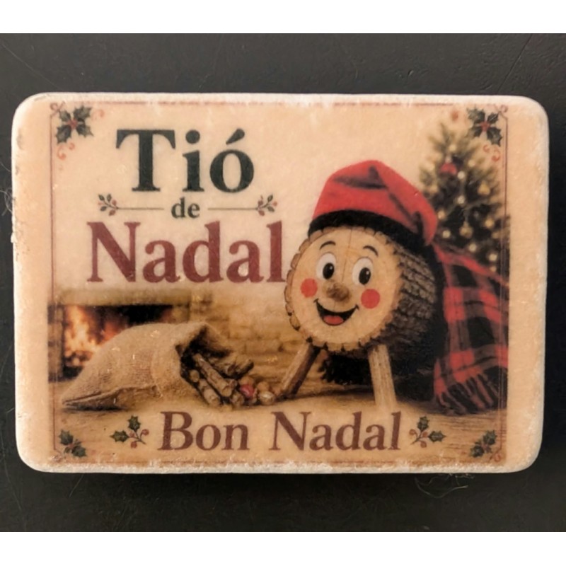 Magnet tio de nadal en marbre